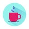 Flat Icon coffee. Single high quality flat symbol of coffee cup for web design or mobile app.