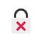 Flat icon deactivated padlock