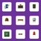 Flat Icon Device Set Of Bobbin, Unit, Repair And Other Vector Objects. Also Includes Unit, Resist, Calculator Elements.