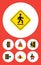 Flat Icon Emergency Set Of Emergency, Entrance, Directional And Other Vector Objects. Also Includes Arrow, Exit, Entry