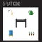 Flat Icon Farm Set Of Container, Cutter, Bailer And Other Vector Objects. Also Includes Tank, Can Bailer, Container