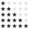 Flat icon five star rate. Isolated illustration