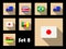 Flat icon of flags