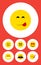 Flat Icon Gesture Set Of Love, Cross-Eyed Face, Grin And Other Vector Objects. Also Includes Savoring, Food, Song