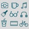 Flat icon for hipster lifestyle