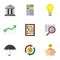 Flat Icon Incoming Set Of Money Box, Bubl, Calculate And Other Vector Objects. Also Includes Idea, Money, Bulb Elements.