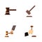 Flat Icon Lawyer Set Of Tribunal, Law, Government Building And Other Vector Objects. Also Includes Justice, Law, Crime
