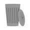 Flat icon opened trash can isolated on white background.. Vector illustration.