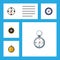 Flat Icon Orientation Set Of Orientation, Magnet Navigator, Navigation And Other Vector Objects. Also Includes Compass