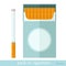 Flat icon pack of cigarette