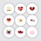 Flat Icon Passion Set Of Patisserie, Soul, Scrambled And Other Vector Objects. Also Includes Soul, Closed, Patisserie