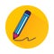 Flat Icon Pencil. Single high quality flat symbol of pencil for web design or mobile app. school education