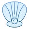 flat icon. Perl in a shell blue icons in trendy flat style. Seashell gradient style design, designed for web and