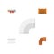Flat Icon Pipeline Set Of Iron, Radiator, Pipework And Other Vector Objects. Also Includes Iron, Radiator, Plastic
