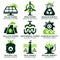 Flat icon set for eco friendly alternative energy sources