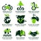 Flat icon set for eco friendly environment