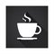 Flat icon of simple coffee cup