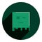 flat icon of a square with a ghost face