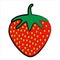 Flat icon strawberry