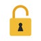 Flat icon unlocked padlock