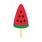 Flat icon watermelon popsicle