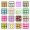 Flat icons of calculators