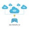 Flat icons for cloud,network,joystick,vector illustrations