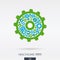 Flat icons in a cogwheel shape, medical, health, healthcare mechanism concepts.