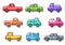 Flat icons set,transportation,Pickup truck,vector illustrations