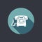 Flat icons for Telephone and shadow,vector illustrations