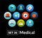Flat icons vector set 36 - medical collection