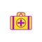 Flat illustration of ambulance suitcase  icon
