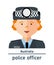 Flat illustration. Avatar Australia police officer