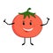 Flat Illustration Of Cheerful Tomato Cartoon Dancing