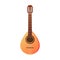 Flat illustration classical wooden guitar, mandoline.