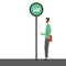 flat illustration man waiting bus