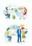 Flat illustration with the theme of working to build a network