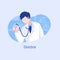 Flat Illustration Vector Profession Doctor