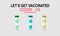 A flat illustration vector of three different coronavirus covid-19 vaccine types in a test tube.