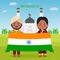 Flat India Independence Day Background