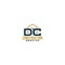 Flat Initial DC Constructions Service logo design