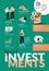 Flat Investment Portfolio Diversification Infographic