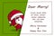 Flat invitation card with Santa logo line art
