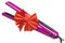 Flat Iron Hair Straightener with red ribbon and bow. 3D rendering