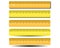 Flat isolated yellow ruler. ruler in a flat style with notches. school line