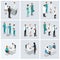 Flat isometric Healthcare vector set. Doctor nurse