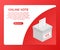 Flat isometric vector concept voting online, e-voting, election internet system. Vector illustration.