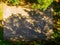 Flat lay, aerial top view of outdoor basketball court