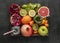 flat lay arrangement healthy food immunity boosting. High quality photo