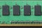 Flat lay graphic still life close-up of DIMM RAM computer memory chip module. Horizontal background or icon image.